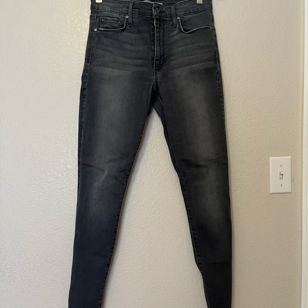 Joes Jeans Skinny ankle jean in grey, rough split hem